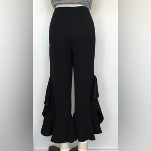 Cynthia Rowley ruffle crop flares dress pants 8